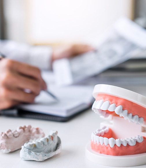 models of sets of teeth