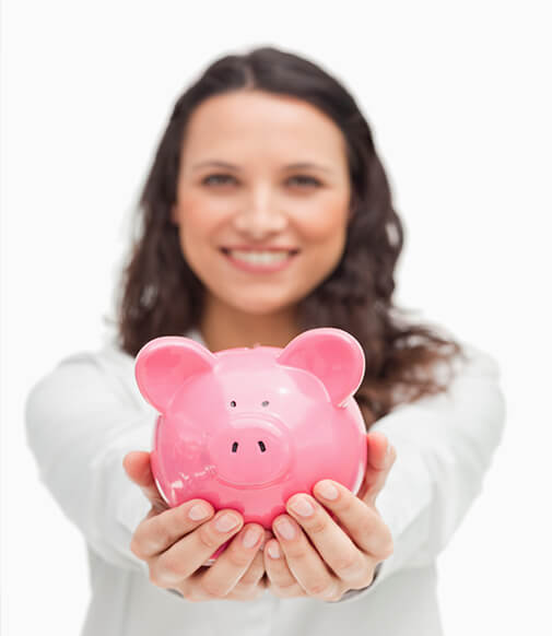 woman with piggy bank