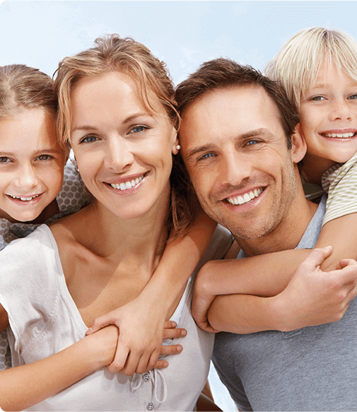 young family smiling